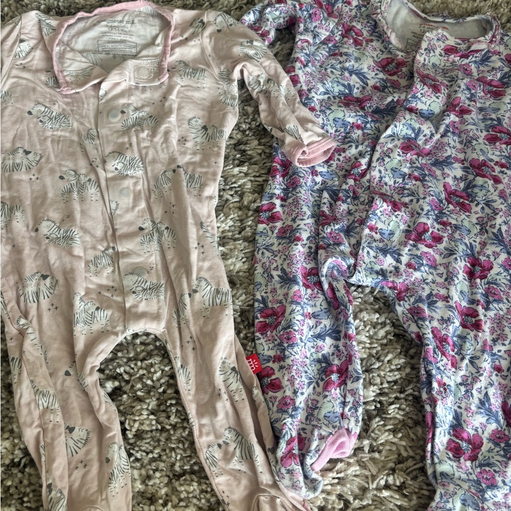 Magnetic Me bundle; Pink and Floral Kids Footies